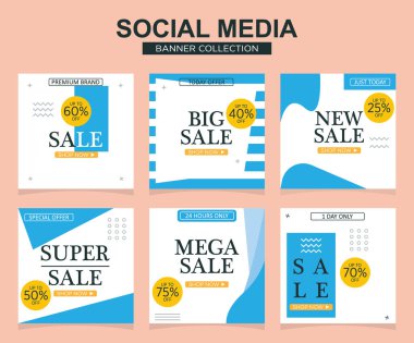 Sosyal medya için modern promosyon kare web pankartı. modern pankart tasarımları.