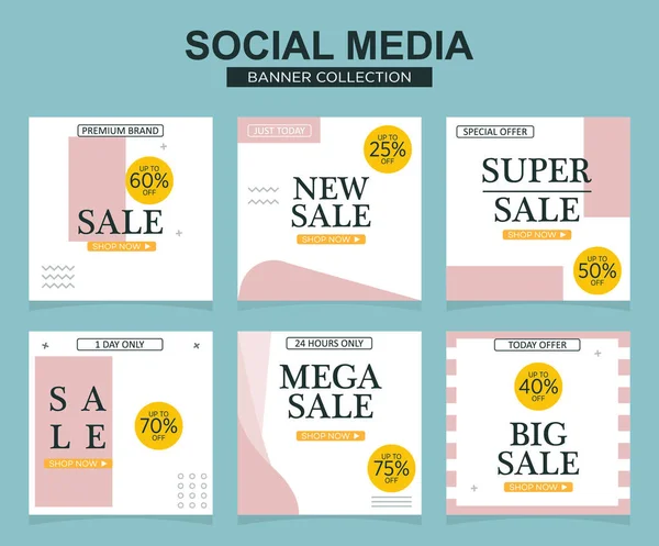 Sosyal medya için modern promosyon kare web pankartı. modern pankart tasarımları.