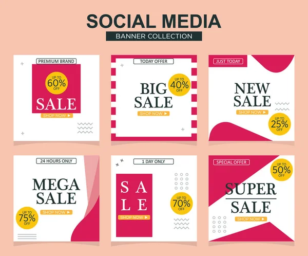 Sosyal medya için modern promosyon kare web pankartı. modern pankart tasarımları.