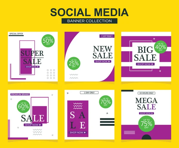 Sosyal medya için modern promosyon kare web pankartı. modern pankart tasarımları.