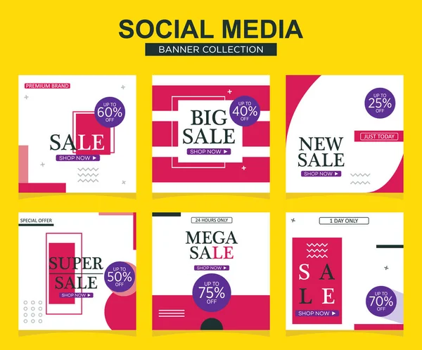 Sosyal medya için modern promosyon kare web pankartı. modern pankart tasarımları.