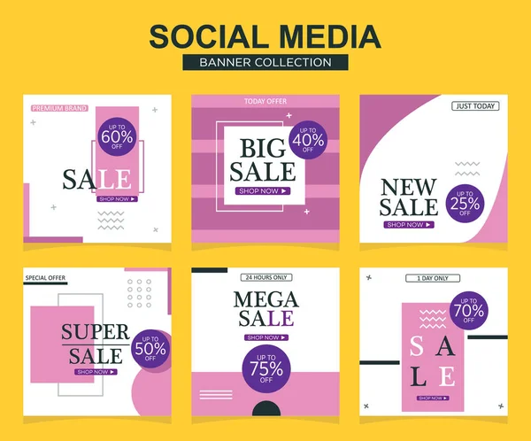 Sosyal medya için modern promosyon kare web pankartı. modern pankart tasarımları.