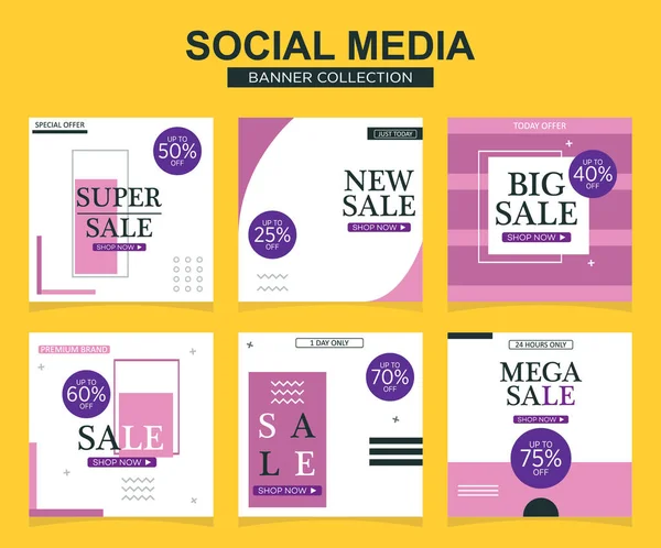 Sosyal medya için modern promosyon kare web pankartı. modern pankart tasarımları.