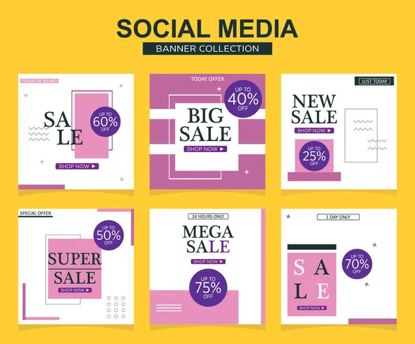 Sosyal medya için modern promosyon kare web pankartı. modern pankart tasarımları.