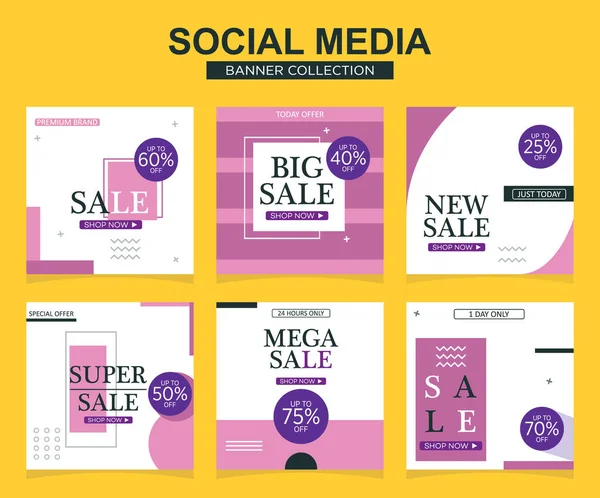 Sosyal medya için modern promosyon kare web pankartı. modern pankart tasarımları.