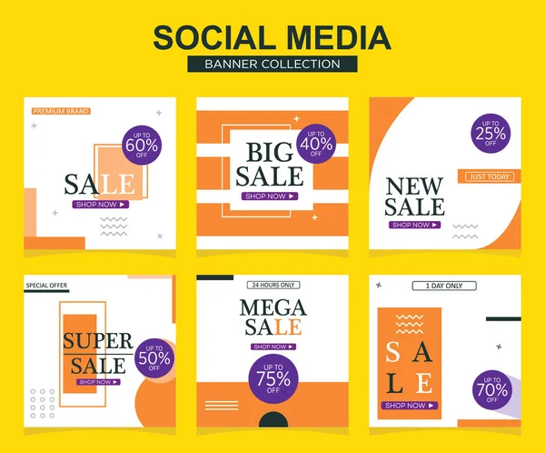 Sosyal medya için modern promosyon kare web pankartı. modern pankart tasarımları.