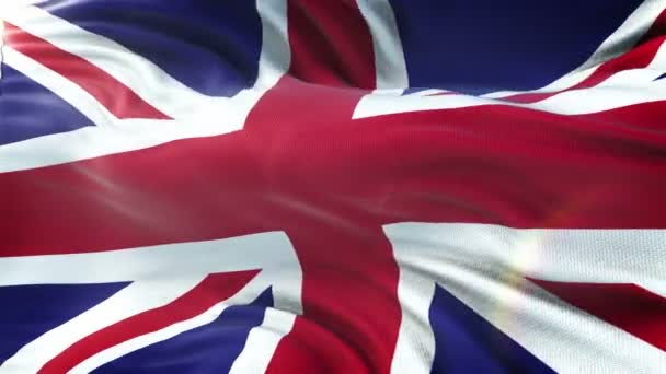 Flag Britannique Agitant Sur Soleil Boucle Sans Couture Avec Une — Video