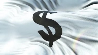 Dolar işareti bayrak sallayarak tarih Pzr. Dağlık mufassal kumaş dokusu ile sorunsuz döngü. Hazır 4 k çözünürlükte döngü.