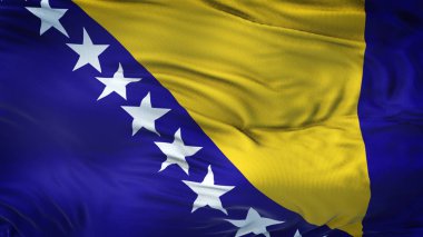 BiH gerçekçi 3d bayrak sallayarak son derece ayrıntılı kumaş ile doku 4 k çözünürlük. 