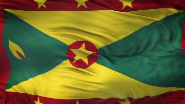 Grenada gerçekçi 3d bayrak sallayarak son derece ayrıntılı kumaş ile doku 4 k çözünürlük. 