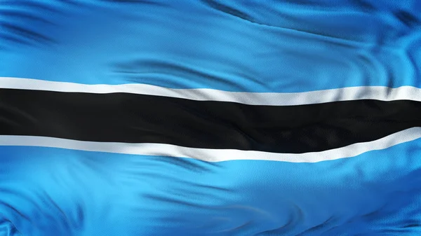 Bandera Ondeante Realista Botswana Con Textura Tela Altamente Detallada Resolución —  Fotos de Stock