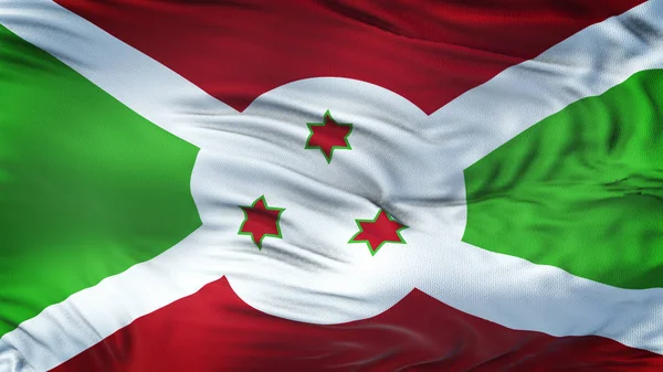 Bandeira Ondulação Realista Burundi Com Textura Tecido Altamente Detalhada Resolução — Fotografia de Stock