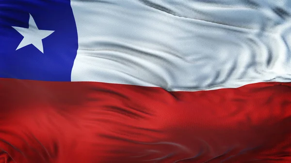 Bandeira Acenar Realista Chile Com Textura Tecido Altamente Detalhada Resolução — Fotografia de Stock