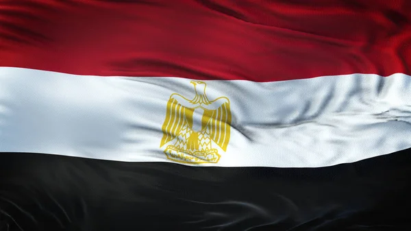 Egypt Реалистичный Трехмерный Флаг Высокой Детализацией Текстуры Ткани Разрешении — стоковое фото