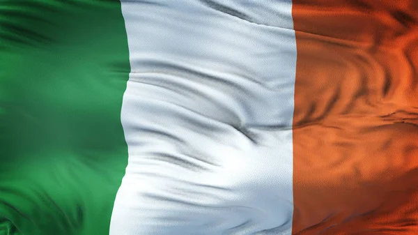 Ireland Realistic Waving Flag Highly Detailed Fabric Texture Resolution — Stock Photo, Image