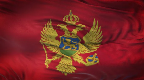 Czarnogóra Realistyczny Falującej Flagi Tkaniny Bardzo Szczegółowe Tekstury Rozdzielczości — Zdjęcie stockowe