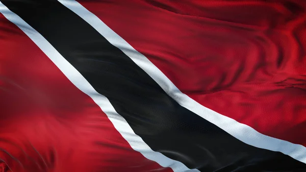 Trinidad Tobago Bandiera Sventolante Realistica Con Texture Tessuto Altamente Dettagliata — Foto Stock