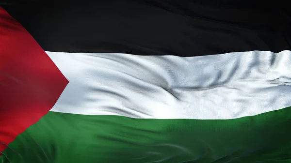 Bandeira Acenar Realista Palestine Com Textura Tecido Altamente Detalhada Resolução Imagens Royalty-Free