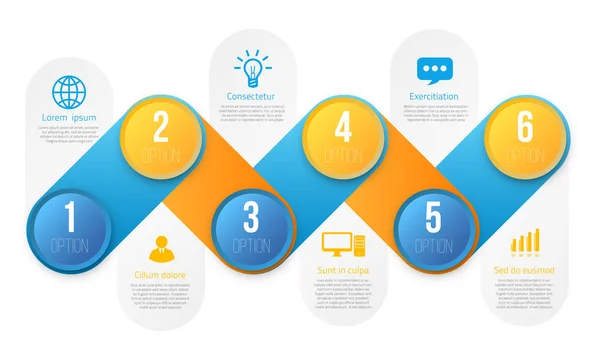 Infographies avec étapes ou options — Image vectorielle