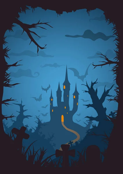 Cartel vector Halloween — Vector de stock