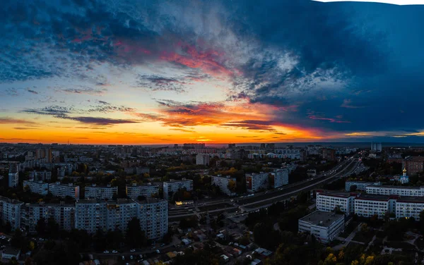 Sonnenuntergang Stadt Foto — Stockfoto