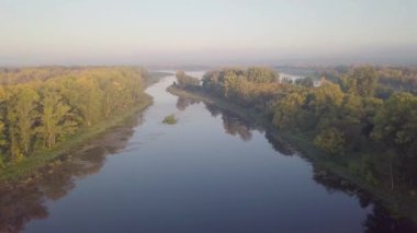 Nehir sabah ve orman