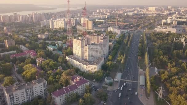 Torre de la ciudad de Telecom — Vídeo de stock