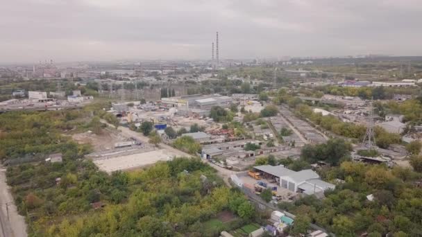 Zona industrial aérea — Vídeos de Stock