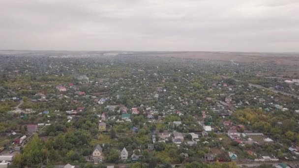 Pueblo pueblo aéreo — Vídeo de stock