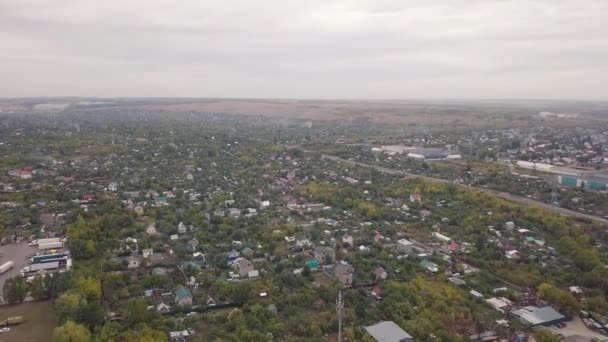 Pueblo pueblo aéreo — Vídeo de stock