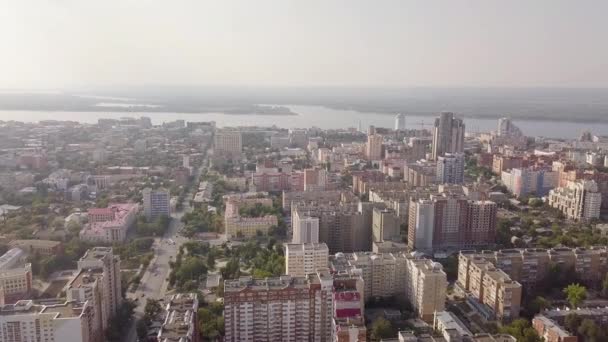 Ciudad de otoño aérea — Vídeo de stock