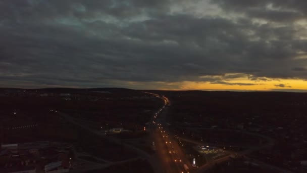 Highway interchange aerial — Stock Video