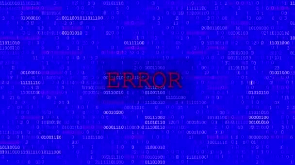 Error de datos del ordenador — Vídeo de stock