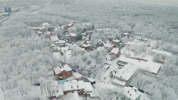 Zimní Chata město — Stock video