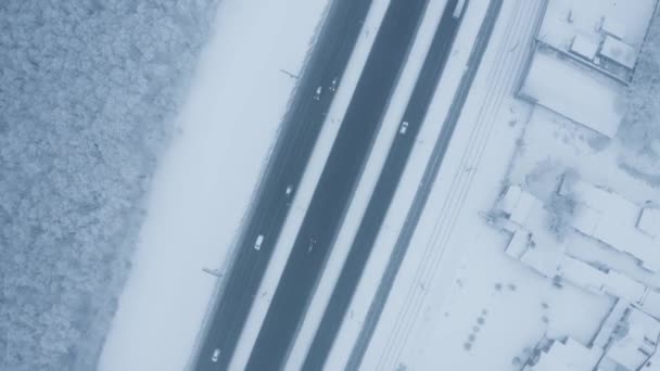 Zimní silniční následovat — Stock video