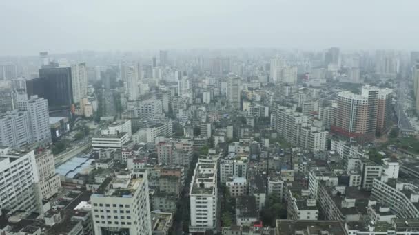 Aziatische stad luchtfoto — Stockvideo