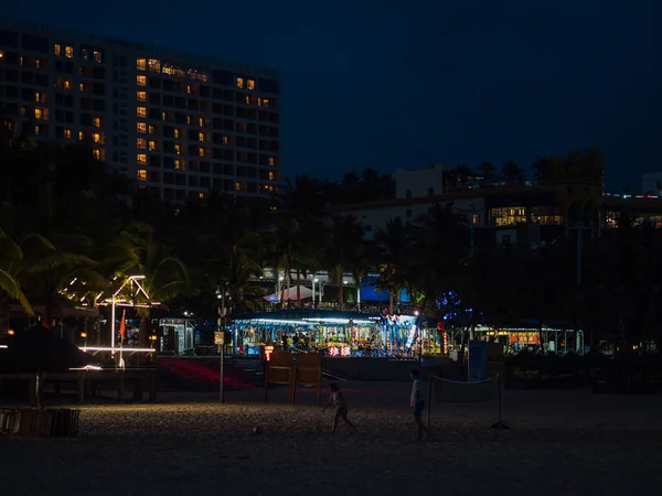 Gece beach Cafe ile — Stok fotoğraf