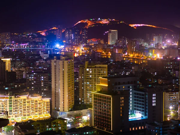 Cidade moderna aérea — Fotografia de Stock