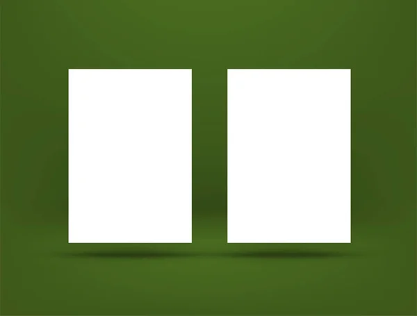 Papírová karta na bílé stěně — Stockový vektor