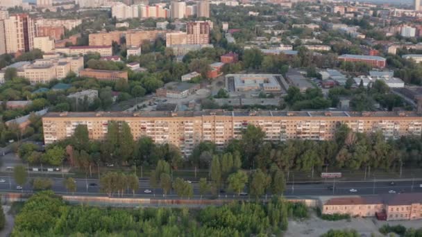 Vista aérea de la ciudad — Vídeo de stock