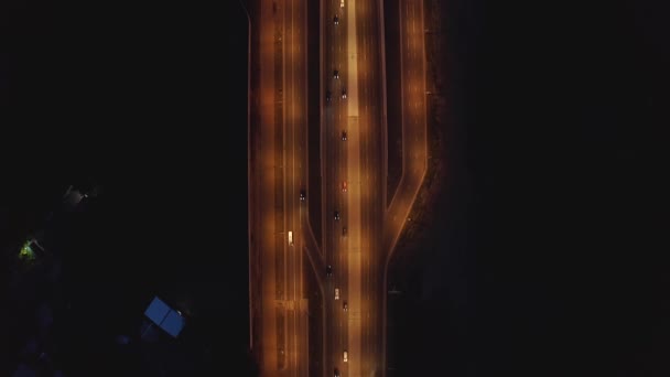 Strada aerea notturna — Video Stock