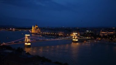 Budapeşte gün batımı nehri