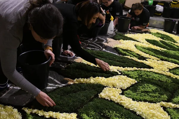 Notos Infiorata 2018 dédié à la Chine Images De Stock Libres De Droits