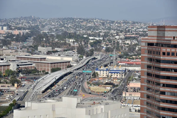 Widok Ariel Freeway Hollywood Los Angeles — Zdjęcie stockowe