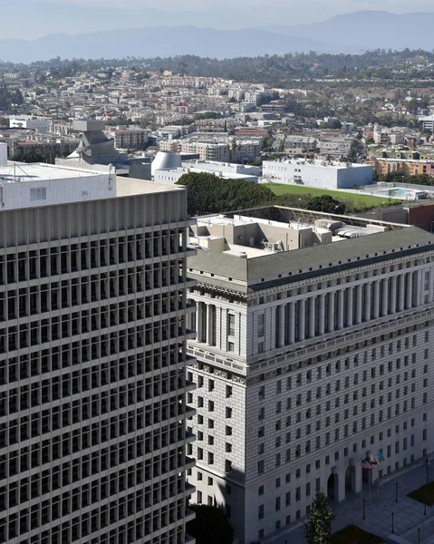 Letecký Pohled Los Angeles Síň Spravedlnosti Panorama — Stock fotografie