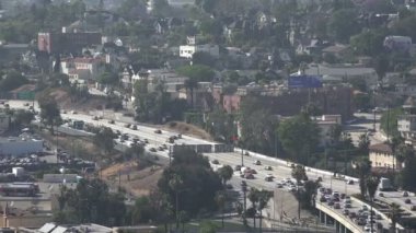 Los Angeles'ta Hollywood Otoban görünümünü Ariel