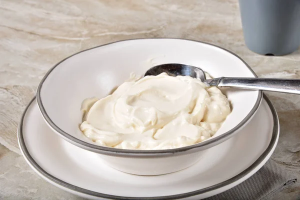 Bowl Healthy Greek Yogurt Honey — Stock Photo, Image