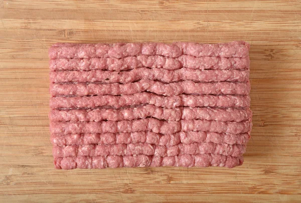Overhead View Pound Uncooked Lean Ground Beef — Stock Photo, Image