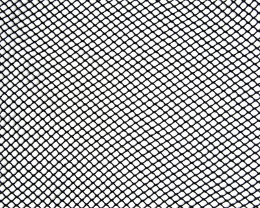Mesh background made of black fabric stretched over white clipart