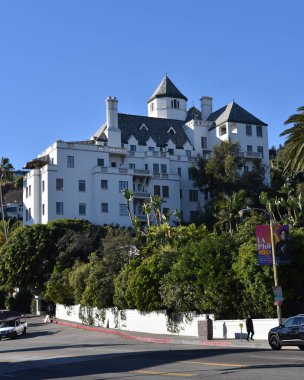 Los Angeles, CA/USA: January 1 2018: Famous Chateau Marmont Hotel clipart